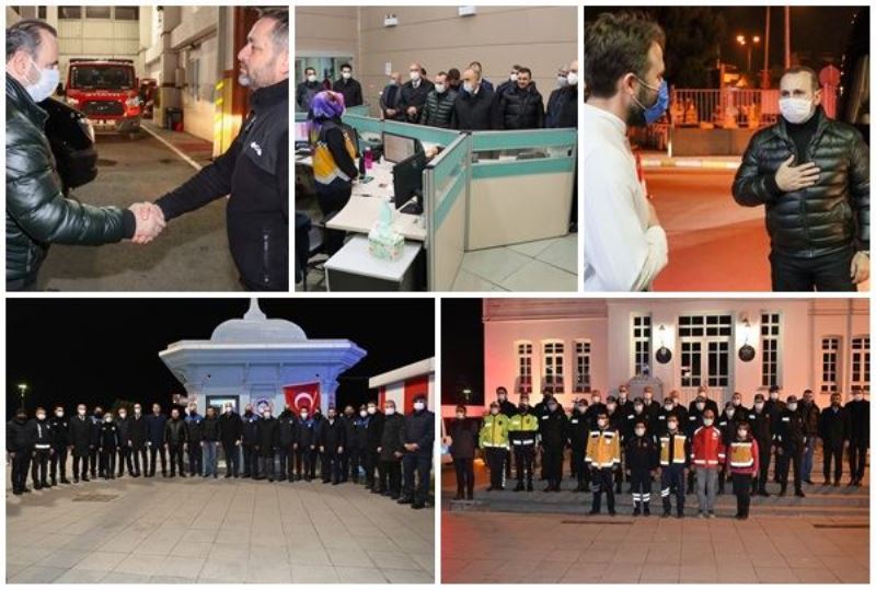 GÖREVİ BAŞINDA ÇALIŞANLAR ZİYARET EDİLDİ