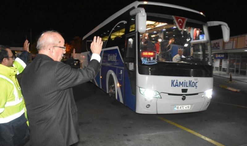 BAŞKAN ALBAYRAK SÜLEYMANPAŞA ŞEHİRLERARASI OTOBÜS TERMİNALİNDE İLK SEFERİ KARŞILADI
