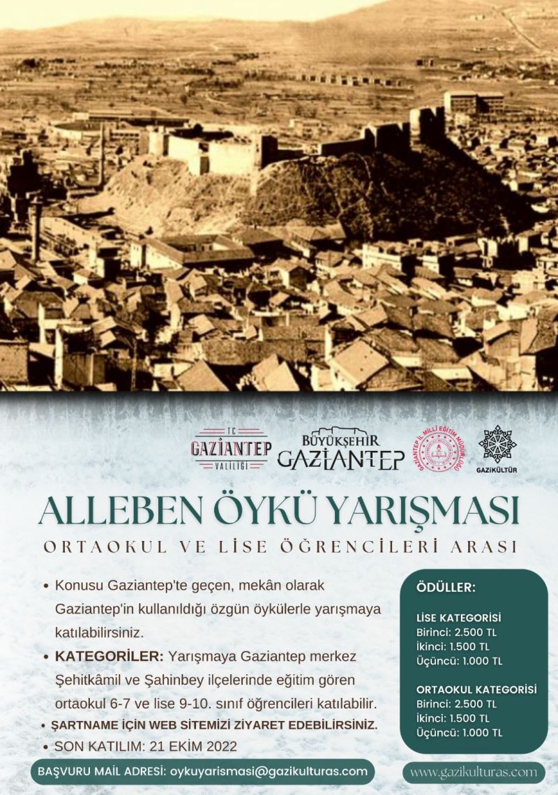 ALLEBEN ÖYKÜ YARIŞMASI İÇİN BAŞVURULAR BAŞLADI