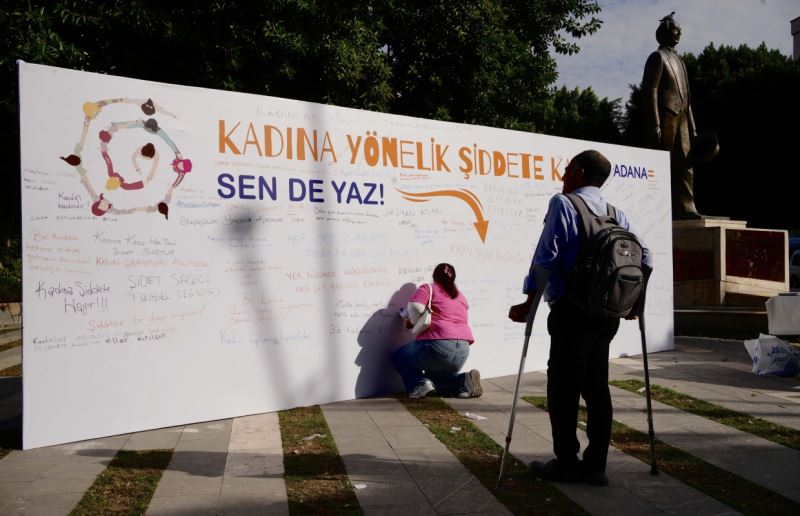 Adanalılar Binlerce Mesajla Kadına Karşı Şiddete Hayır Dedi