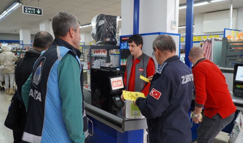Keşan Belediyesi Zabıta ekipleri, marketleri denetledi