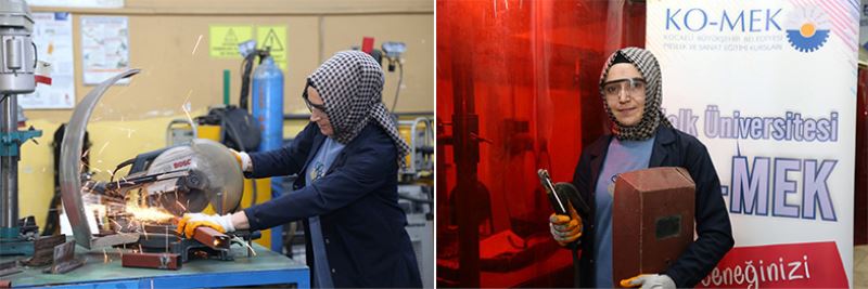 Dantel dantel kaynak işliyor