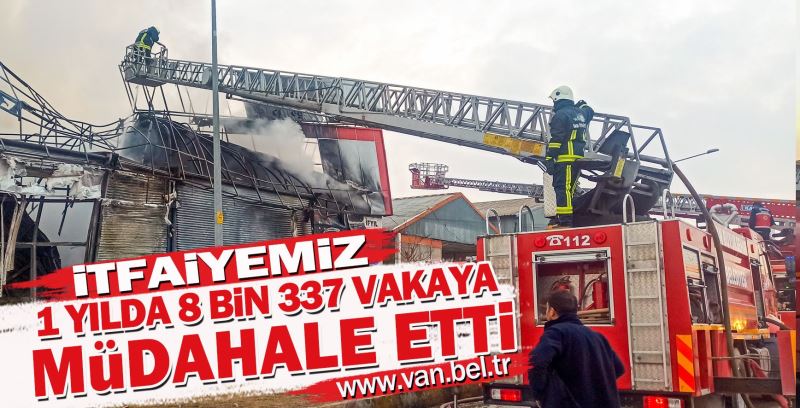 BÜYÜKŞEHİR İTFAİYESİ 2022 YILINDA 8 BİN 337 VAKAYA MÜDAHALE ETTİ