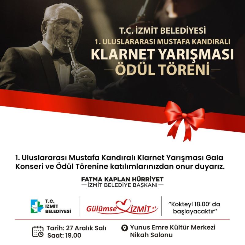 MUSTAFA KANDIRALI KLARNET YARIŞMASI’NDA BÜYÜK GÜN YARIN!