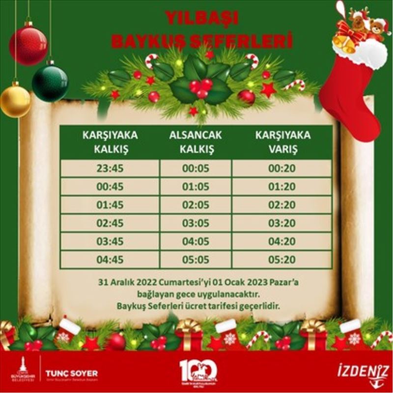 İzmir Büyükşehir Belediyesi yılbaşı gecesine hazır