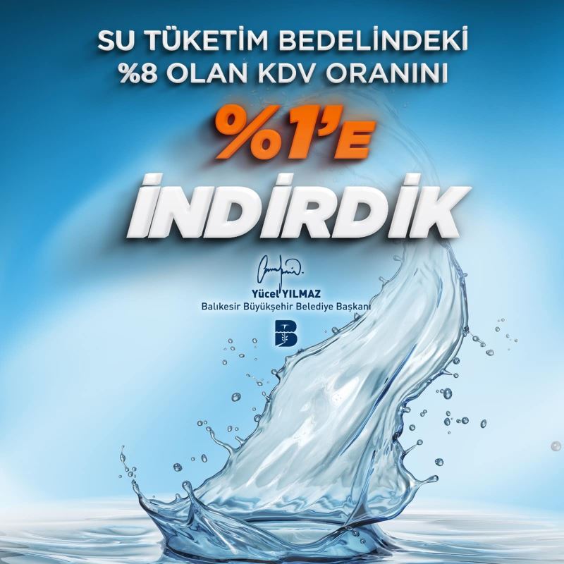 Su’da KDV %1’e indirildi