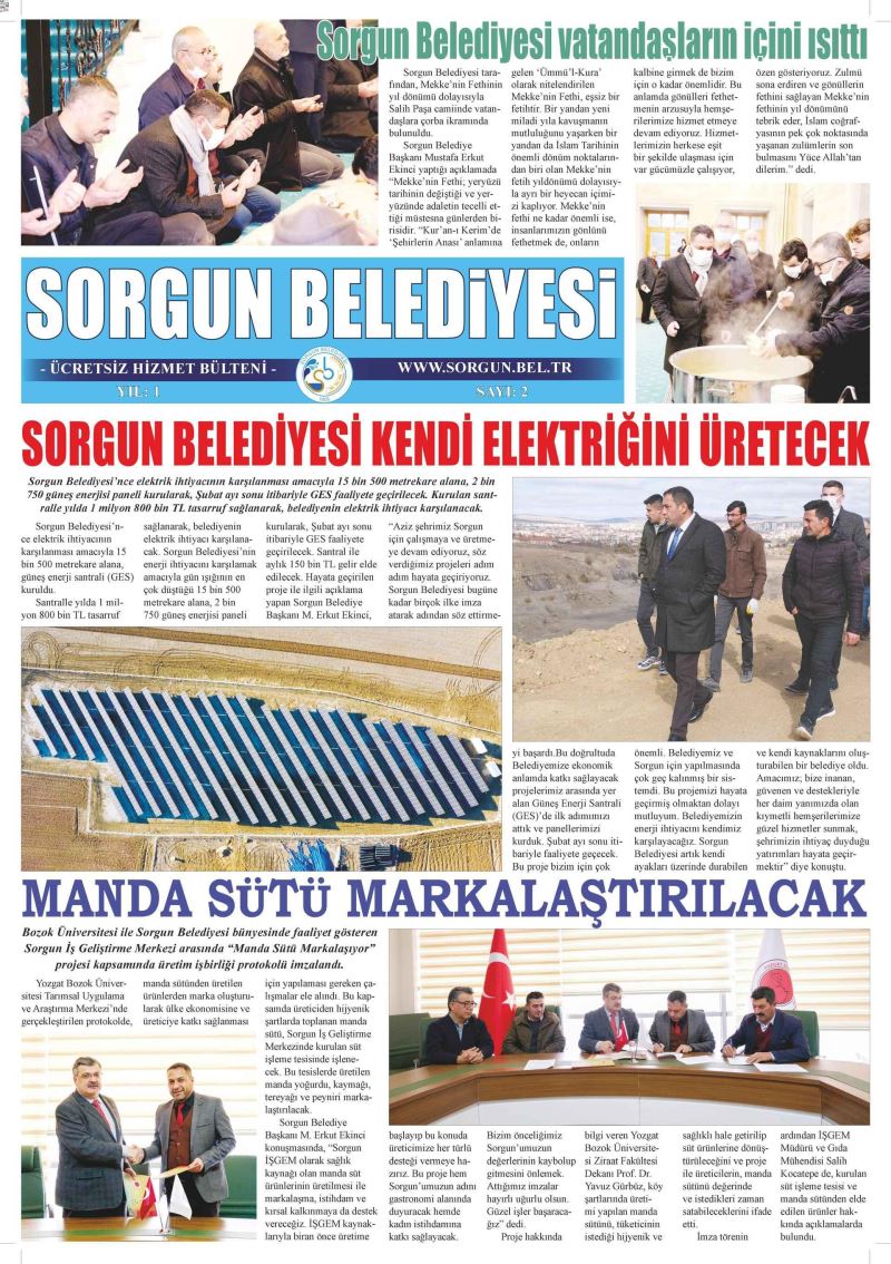 Sorgun Belediyesi Hizmet Bülteni 2
