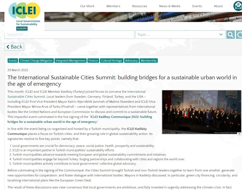 HÜRRİYET’İN ÖRNEK PROJELERİ ANLATTIĞI KÜRESEL ZİRVE ICLEI MART AYI BÜLTENİNDE YERİNİ ALDI