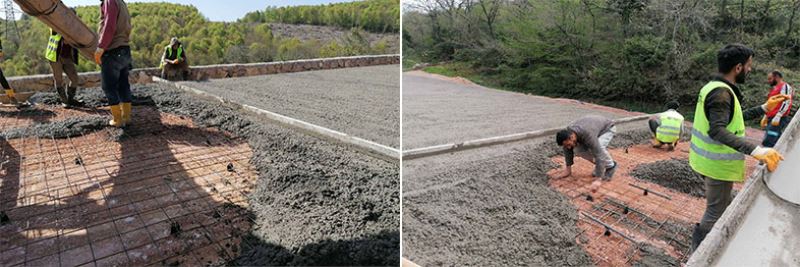 Derince Çal-Turaş köyleri bağlantısına  beton yol yapılıyor