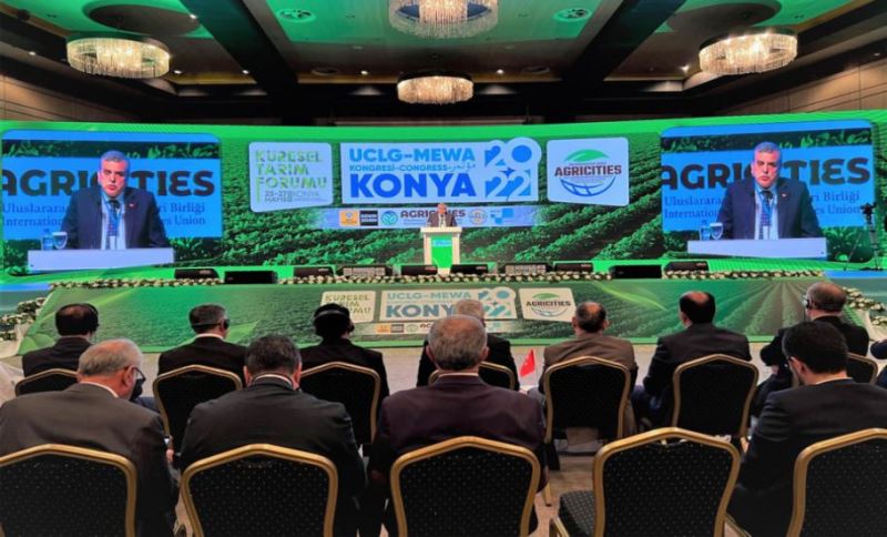 Başkan Beyazgül (Uclg-Mewa) Küresel Tarım Forumunda Konuştu