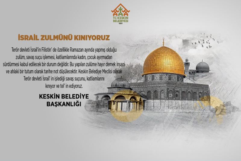 İsrail Zulmünü kınıyoruz...