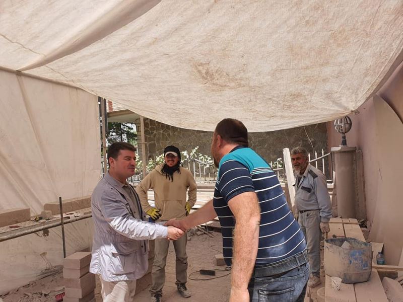 BELEDİYE BAŞKANI DR. EVREN DİNÇER, RESTORASYON ÇALIŞMALARININ DEVAM ETTİĞİ HASSAS BABA TÜRBESİNDE İNCELEMELERDE BULUNDU