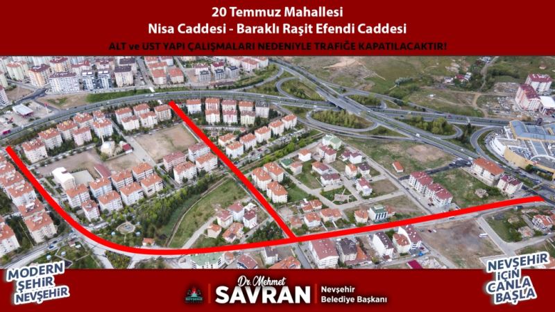 20 Temmuz Ve Cevher Dudayev Mahallelerindeki Bu Caddeler Trafiğe Kapatılıyor