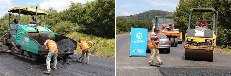 Gebze-Şile yoluna 14 bin ton asfalt