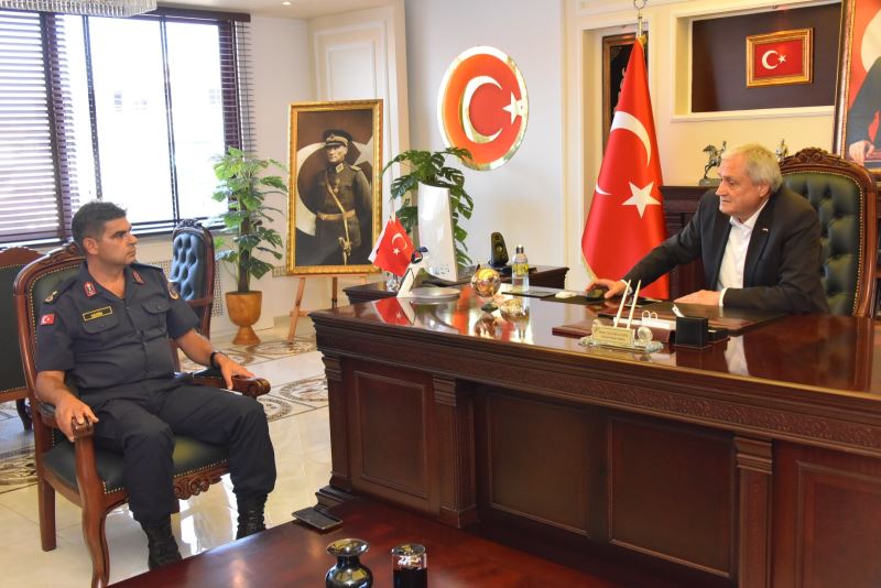 YENİ JANDARMA KOMUTANI SERİN’DEN BAŞKAN BAKKALCIOĞLU’NA ZİYARET