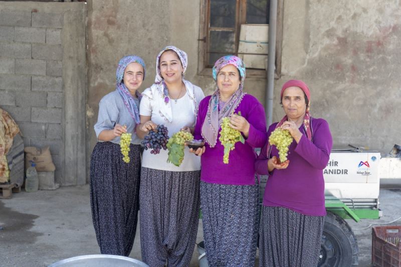 Büyükşehir’in Üzüm Sıkma Makinesi Hibesi İle Üreticinin Yüzü Gülüyor