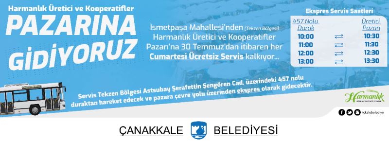 Harmanlık Üretici ve Kooperatifler Pazarına Ücretsiz Seferler Başladı