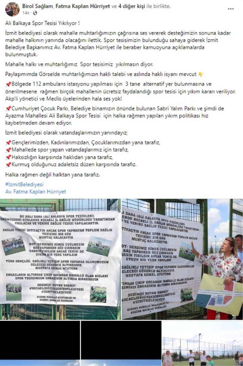 BİROL SAĞLAM’DAN ALİ BALKAYA SPOR TESİSİ TEPKİSİ!