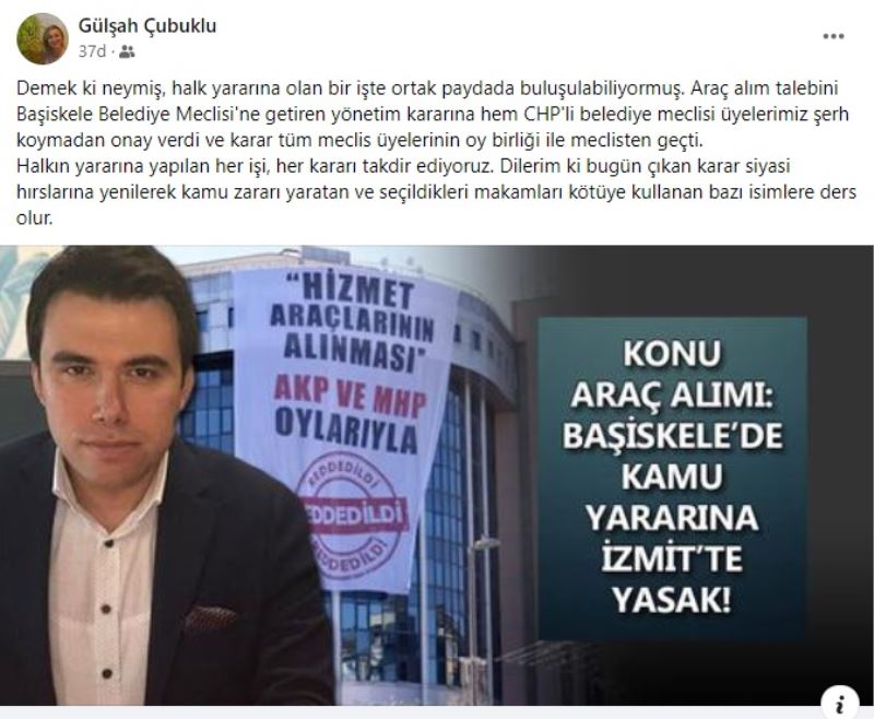 CHP İL YÖNETİCİSİ BAŞİSKELE’Yİ ÖRNEK GÖSTERDİ