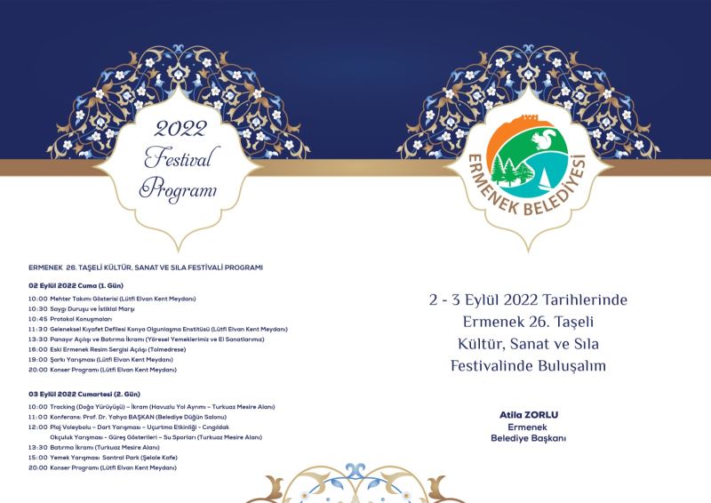 2-3 EYLÜL ERMENEK 26. TAŞELİ KÜLTÜR, SANAT ve SILA FESTİVALİNDE BULUŞALIM