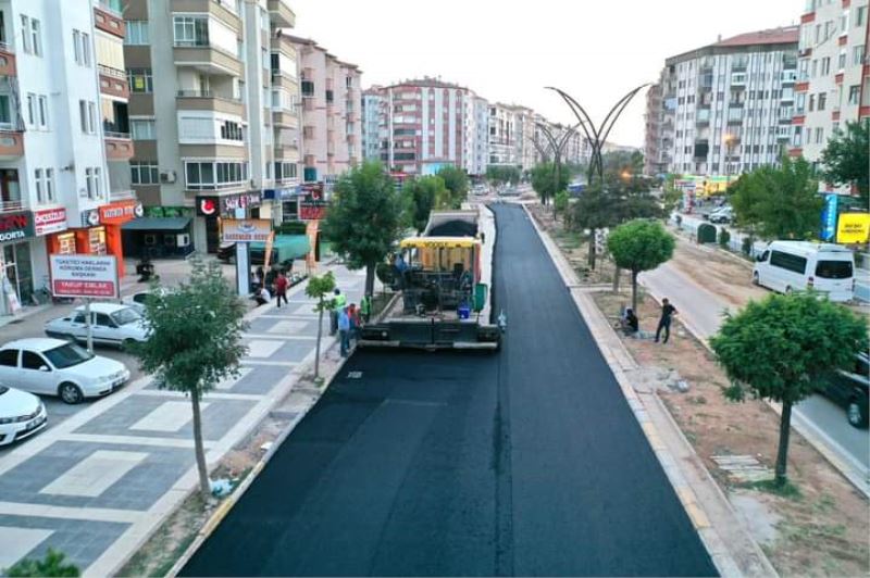 ATATÜRK BULVARINDA ALTYAPI ÇALIŞMASI TAMAMLANDI ASFALT SERİMİNE BAŞLANDI