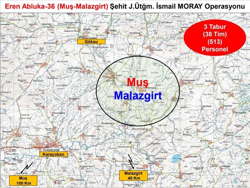 Eren Abluka-36 Şehit Jandarma Üsteğmen İsmail Moray Operasyonu Başlatıldı