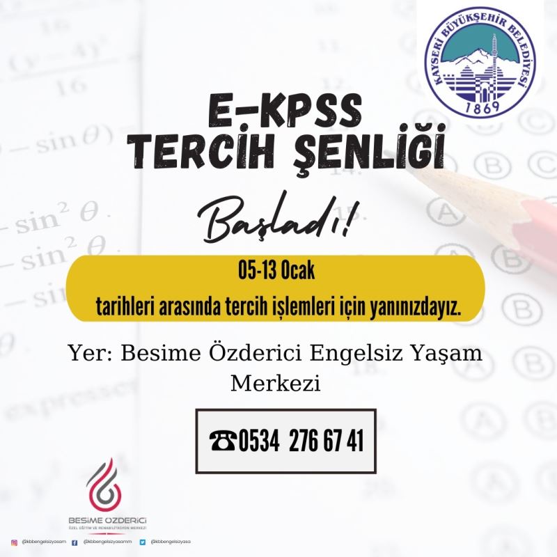 Engel Tanımayan Büyükşehir’den E-KPSS Tercih Şenliği