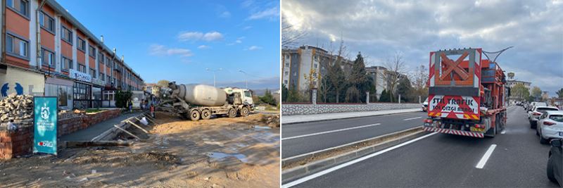 17 Ağustos Bulvarında üstyapı  yenileniyor ve otopark yapılıyor