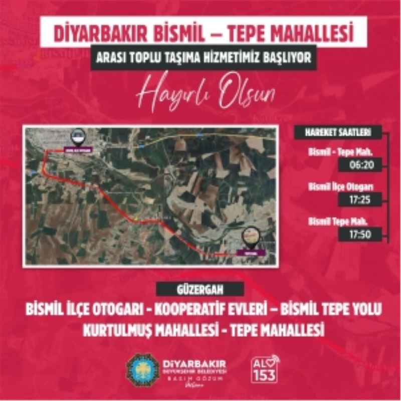 Bismil otobüs güzergahı revize edildi