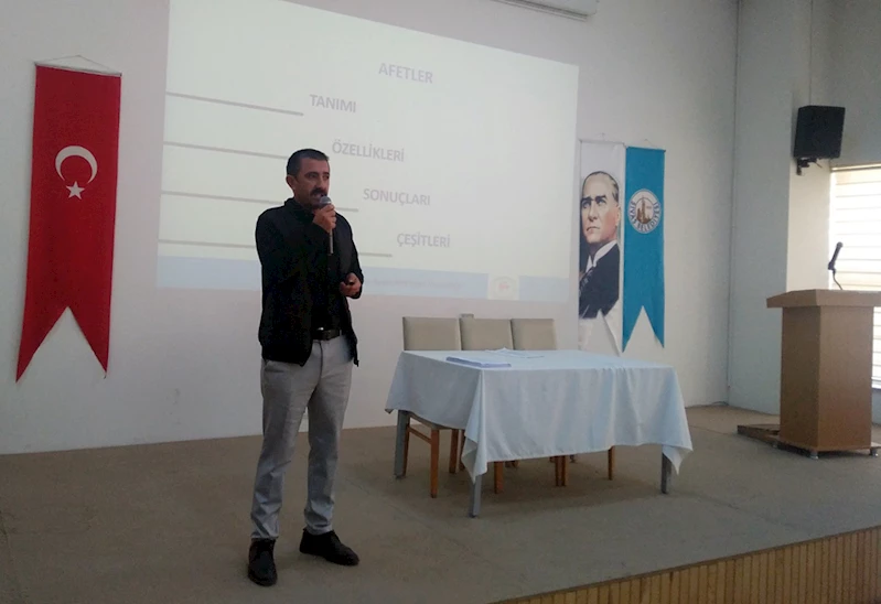 STAJYER ÖĞRENCİLERİMİZE AFET EĞİTİMLERİ VERİLİYOR…