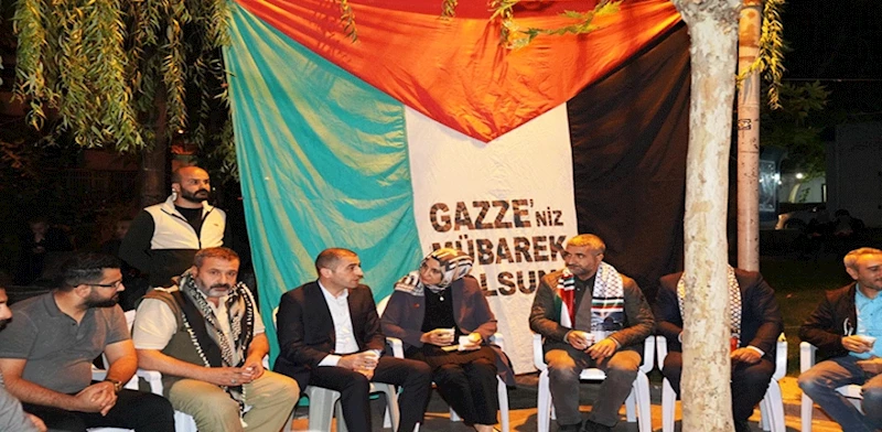 KAYMAKAM İLE BELEDİYE BAŞKANI GAZZE ÇADIRINI ZİYARET ETTİ