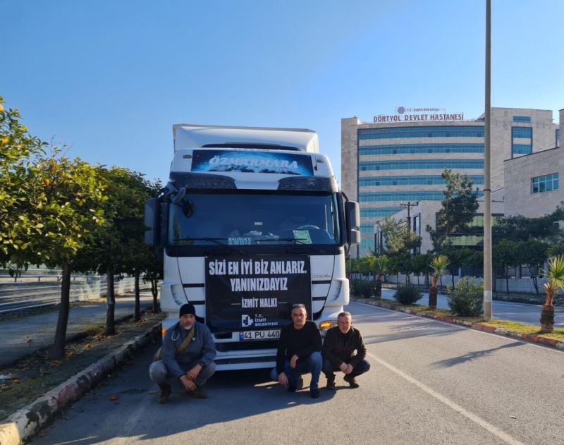 İZMİT BELEDİYESİ YARDIM TIRLARI HATAY DÖRTYOL’DA
