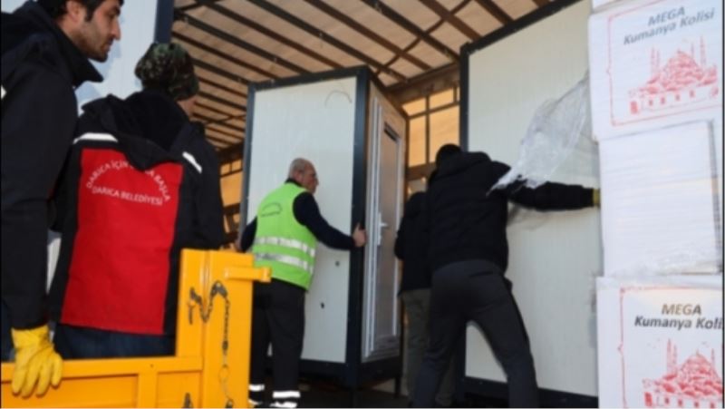 DARICA BELEDİYESİ, DEPREM BÖLGESİ İÇİN MOBİL TUVALET ÜRETİYOR