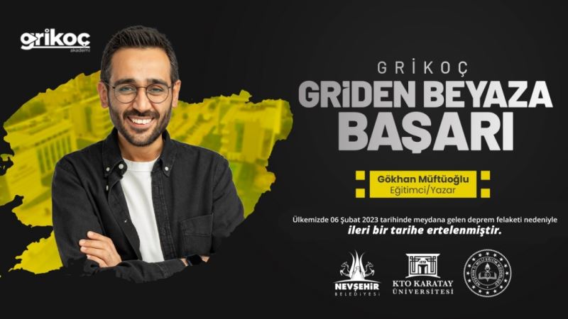 “Sınav Kazandıran Taktikler” Konulu Seminer Deprem Nedeniyle İleri Bir Tarihe Ertelendi