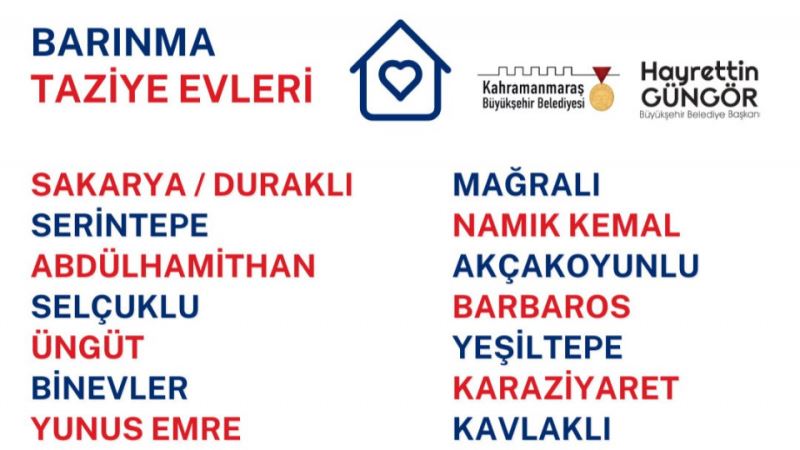 Vatandaşa Açılan Taziye Evlerinde Çamaşır Yıkama ve Duş İmkânı