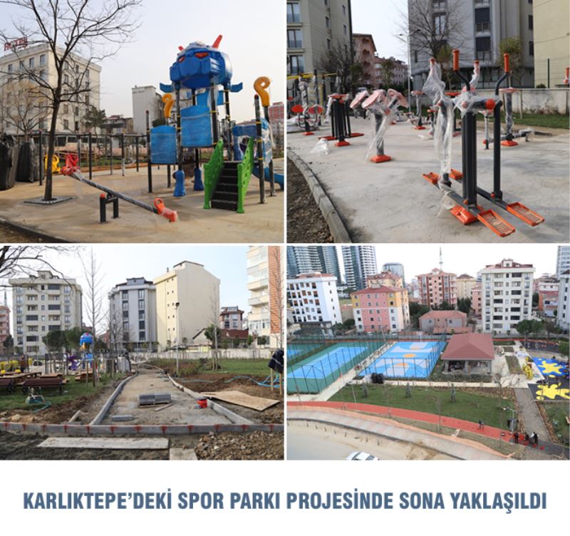 KARLIKTEPE’DEKİ SPOR PARKI PROJESİNDE SONA YAKLAŞILDI
