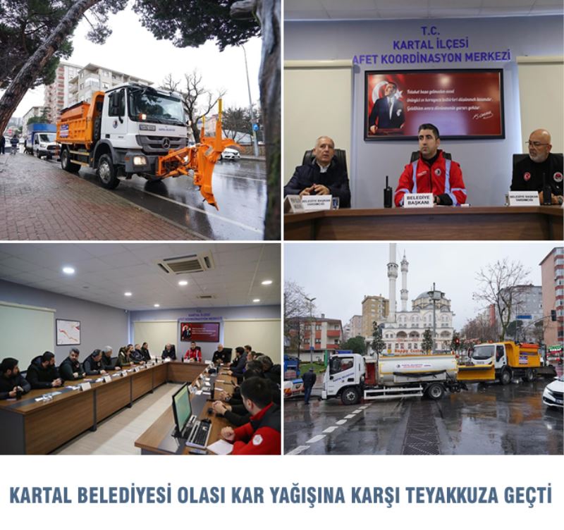 KARTAL BELEDİYESİ OLASI KAR YAĞIŞINA KARŞI TEYAKKUZA GEÇTİ