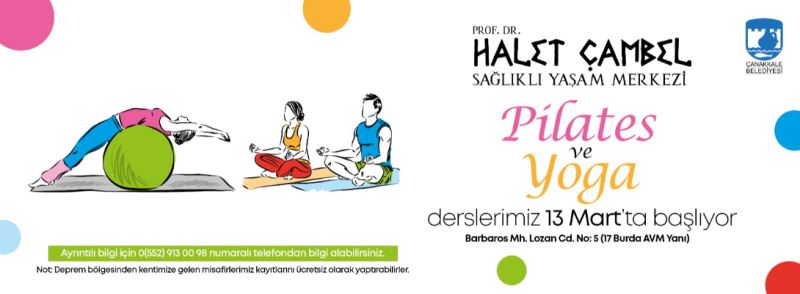 Pilates ve Yoga Dersleri Başlıyor