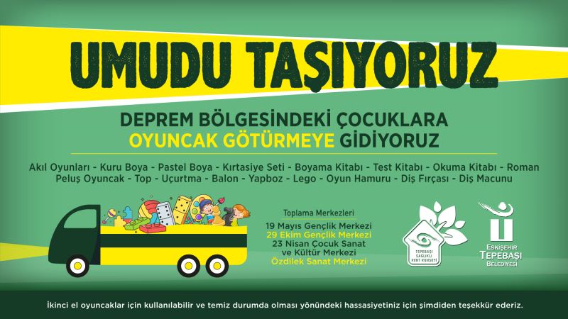 DEPREM BÖLGESİNDEKİ ÇOCUKLAR İÇİN 