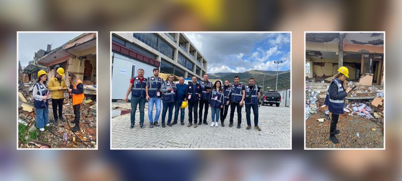 DEPREM BÖLGELERİNDEKİ HASAR TESPİT ÇALIŞMALARINA BELEDİYEDEN DESTEK