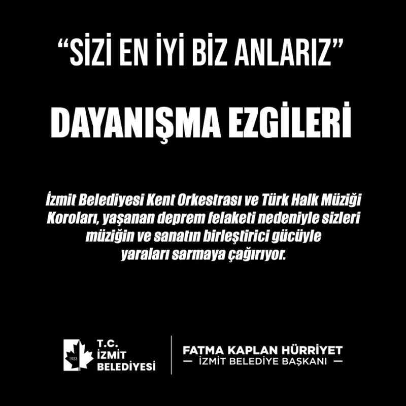 İZMİT BELEDİYESİNDEN AFETZEDELER İÇİN DAYANIŞMA PROGRAMLARI