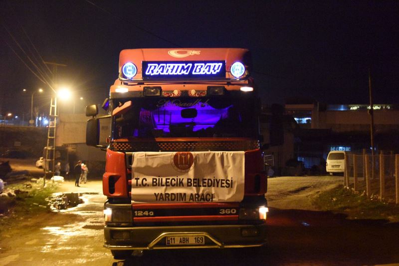 BİLECİK BELEDİYESİ’NİN 21. YARDIM TIR’I DEPREM BÖLGESİNE GÖNDERİLDİ