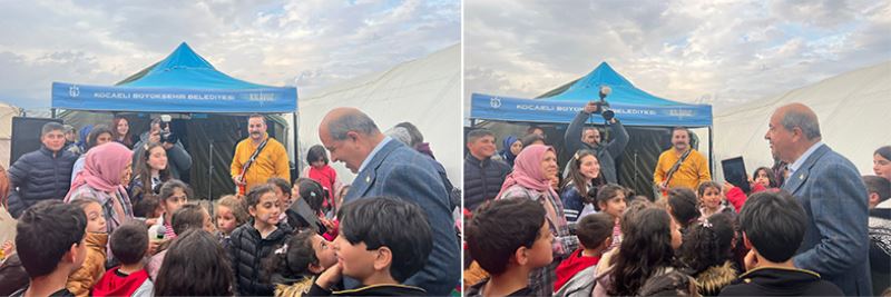 KKTC Cumhurbaşkanı Ersin Tatar’dan Büyükşehir’in çadır kentine ziyaret