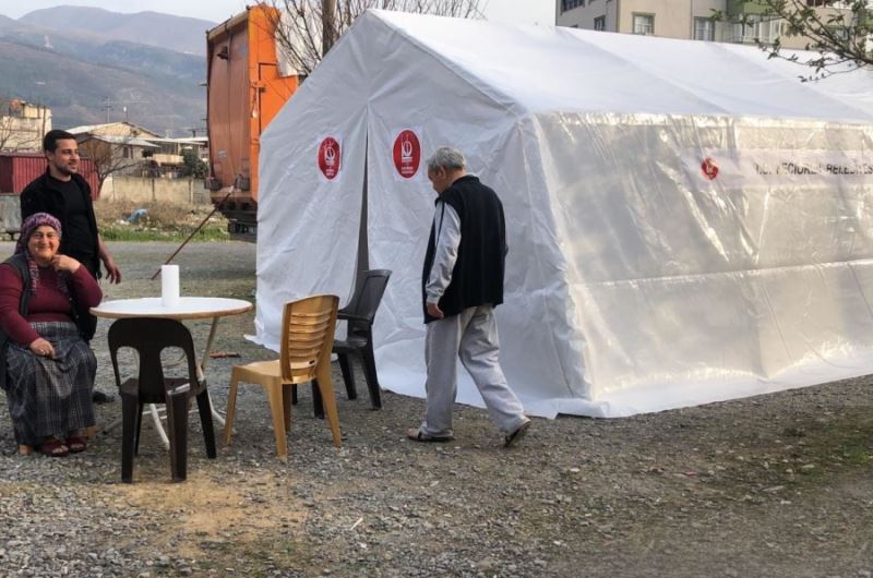 Çadırları kuruldu, hizmete sunuldu