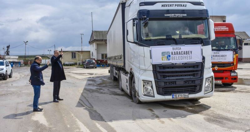 Karacabey’den deprem bölgelerine yardım tırları gitmeye devam ediyor