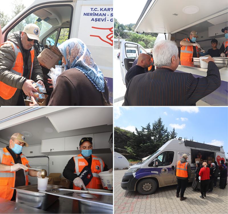 KARTAL BELEDİYESİ HATAY’DA 225 BİN KİŞİLİK YEMEK DAĞITTI