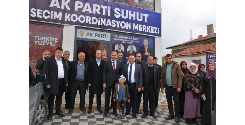 Başkan Bozkurt  Afyonkarahisar  Ak Parti Milletvekili Adayı Dr.Hasan Arslan ile birlikte esnaf ve köyleri ziyaret etti.