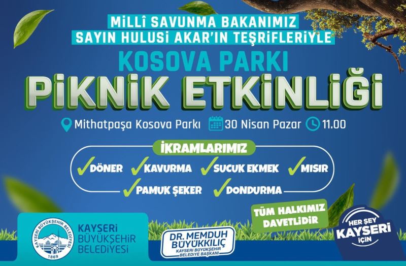 Büyükşehir, Vatandaşla Piknik Etkinliğinde Buluşuyor