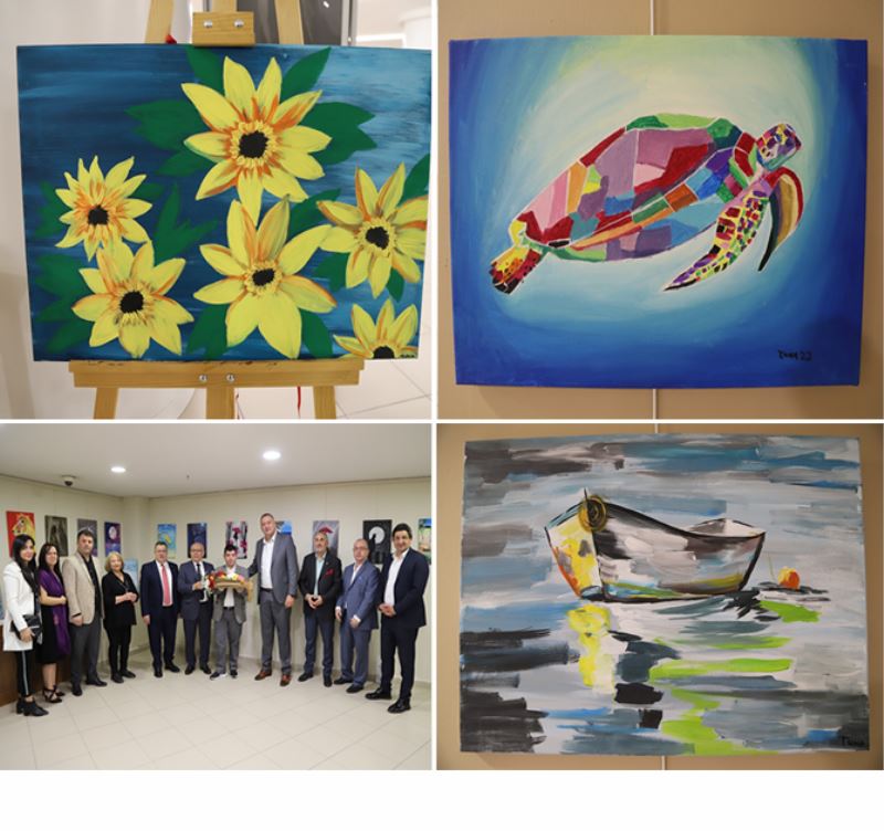 KARTAL BELEDİYESİ, OTİZMLİ GENÇ RESSAMIN TABLOLARINA EV SAHİPLİĞİ YAPTI