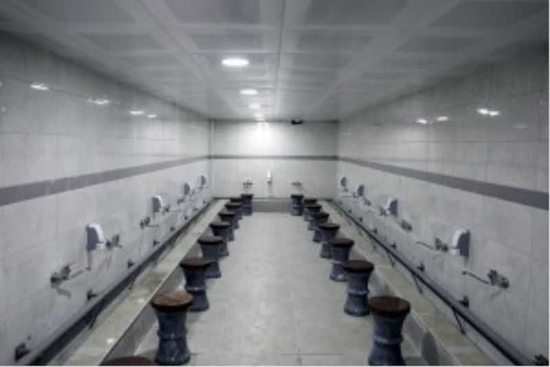 OSMANLI CAMİİ’NİN TUVALET VE ABDESTHANELERİ YENİLENİYOR